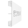 Вставка плинтус Pro Design Алюминиевая Белый муар 1965 12х70 мм (пог. м)