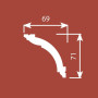 Карниз CoSca КX005 69х71х2000 мм (пог. м)