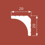 Карниз CoSca КX021 20х20х2000 мм (пог. м)