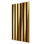 Акустическая панель Cosca Decor Сканди черный войлок 600х300х19мм рейки экополимер желтое золото (2 шт.)