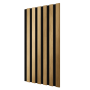 Акустическая панель Cosca Decor Сканди черный войлок 600х300х19мм рейки золото матовое (2 шт.)