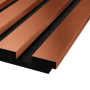 Акустическая панель Cosca Decor Эмираты черный войлок 1200х300х19мм рейки экополимер красная медь (2 шт.)
