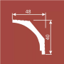 Карниз CoSca КX018 48х40х2000 мм (пог. м)