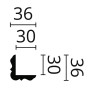 Молдинг NMC Wallstyl WE2 36х36х2000 мм (пог. м)