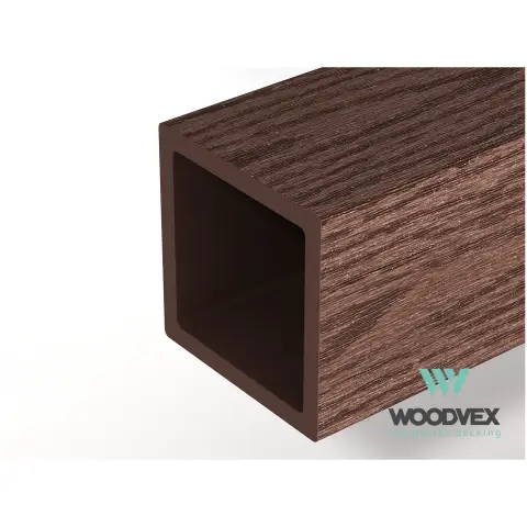 Столб ограждения из ДПК Woodvex Тёмно-коричневый 100х100х3000 мм