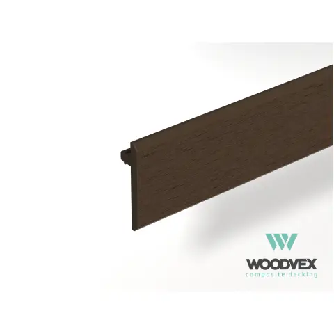Торцевая T-планка из ДПК Woodvex Select Colorite Венге 6х53х2000 мм