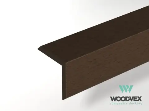 Уголок (L-планка) из ДПК Woodvex Select Венге 53х53х2000 мм